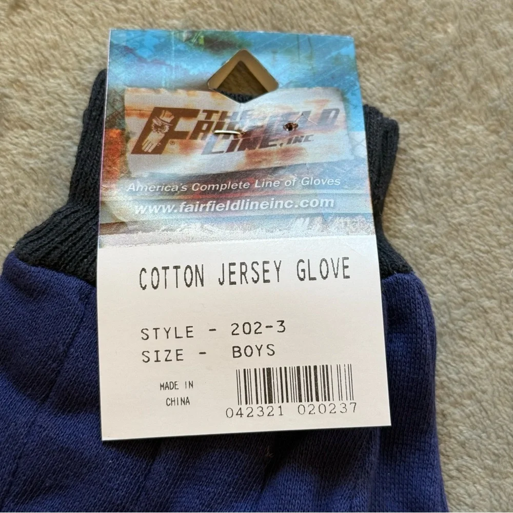 NWT Boys Blue Cotton Jersey Knit Lightweight Gloves